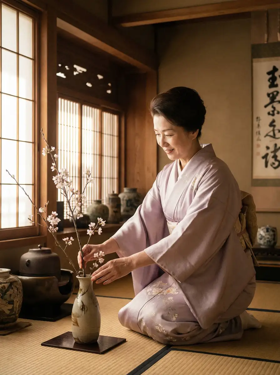 一位优雅的 女性向-最全女性向剧集|小说动漫每日完结上线 在和室中插花